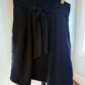 H&M Black Skirt with Tie Detail